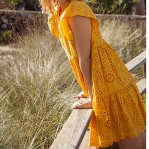 Anthropologie isabetta eyelet mini dress
